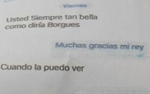 Las conversaciones románticas entre Gabriela Zapata y el Ministro Quintana