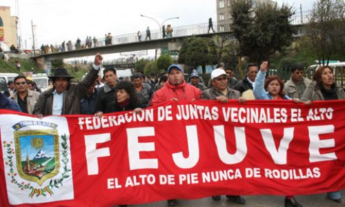 FEJUVE de El Alto considera que debería tener cuatro o cinco ministerios a su cargo