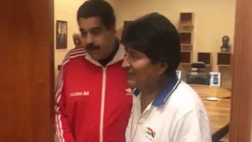 Antes de viajar a Nueva York, Evo Morales visitó a Maduro para expresarle su apoyo